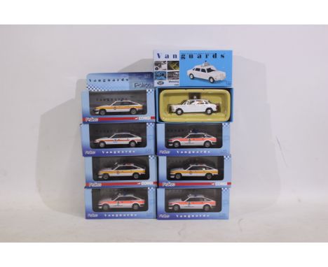 Corgi, Lledo - Vanguards - 8 x boxed 1:43 Corgi/Lledo 'Police' Vanguards die-cast model vehicles - Lot to include a #VA09003 