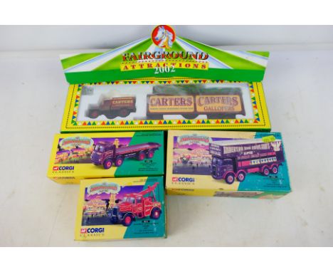 Corgi - The Showmans Range - Fairground Attractions - 4 x boxed limited edition Corgi fairground die-cast model trucks - Lot 