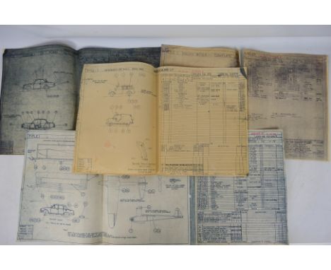 Meccano - Dinky Toys - A group of four Meccano factory facsimile drawings. The drawings approximately A3 in size include Tow 
