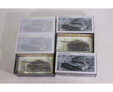 Corgi - Adversaries - 4 x boxed Corgi military vehicles in 1:50 scale - The models are all #US51601 T34/85 Tank North Korean 