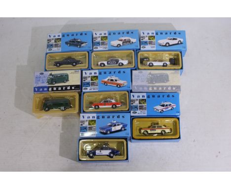 Lledo - Vanguards - 8 x boxed 1:43 Lledo 'Police' Vanguards die-cast model vehicles - Lot to include a #VA06708 'Cheshire Con