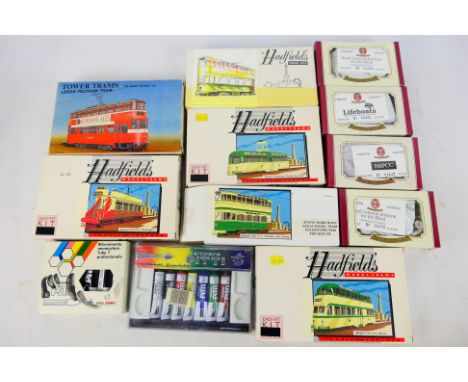 Hadfields' - Tempere Pitti - Oxford - 5 boxed 1/76 scale Tram kits to include Tower Trams; Leads Feltham Tram, Blackpool Tram