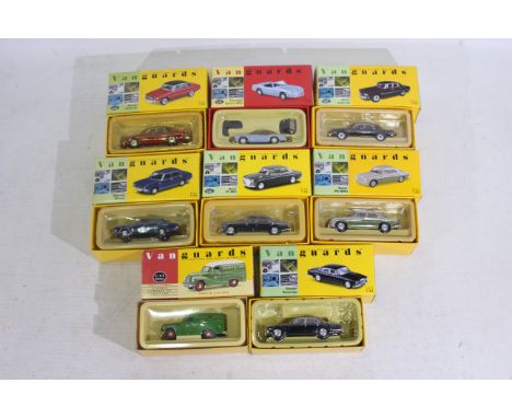 Lledo - Vanguards - 8 x boxed 1:43 Lledo Vanguards die-cast model vehicles - Lot to include a #VA06502 'Monza Red' Rover 3500