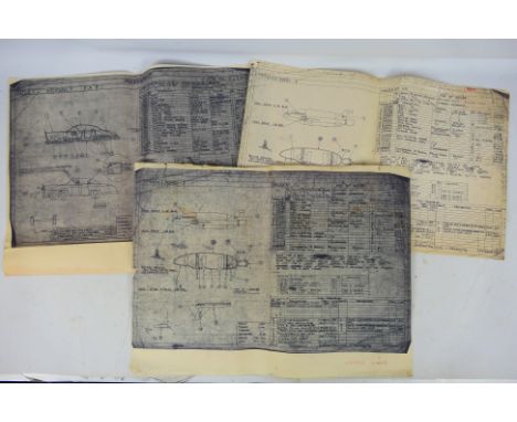 Meccano - Dinky Toys - A collection of three Meccano factory facsimile drawings. The drawings approximately A3 in size includ