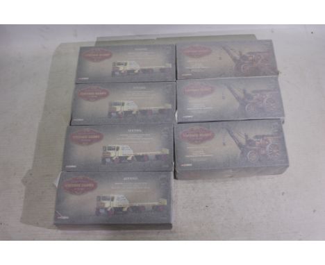 Corgi - 2 x ex-shop stock trade boxes containing 7 x limited edition 1:50 scale die-cast models from the Corgi 'Vintage Glory