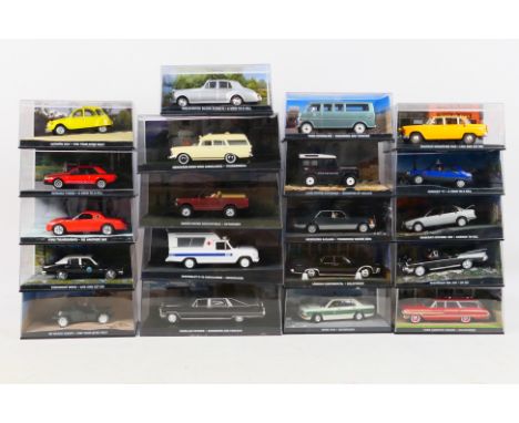 GE Fabbri - James Bond - 20 x vehicles from the James Bond films in 1:43 scale including Citroen 2CV from For Your Eyes Only,