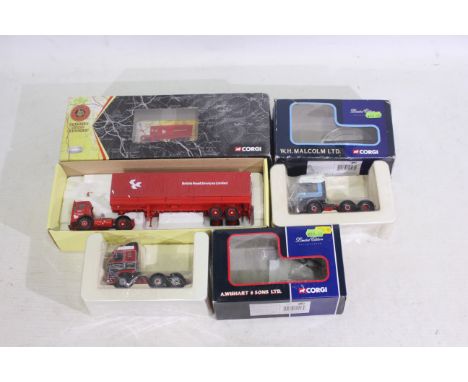 Corgi - 3 x boxed limited edition 1:50 scale Corgi die-cast model trucks - Lot includes a #22201 'BRS' AEC Mercury Tilt Trail