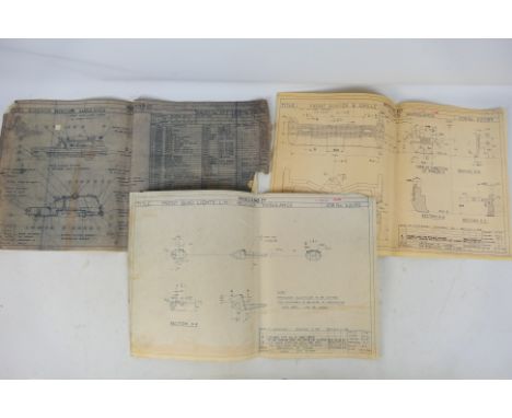 Meccano - Dinky Toys - A collection of three Meccano factory facsimile drawings relating to the Dinky Toys Superior Ambulance