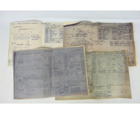 Meccano - Dinky Toys - Four Meccano factory facsimile drawings. The drawings approximately A3 in size include Transit Van 'Ke