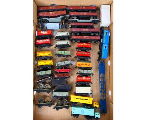 Hornby Dublo - Lima - An assortment of approximately 36 unboxed HO/OO gauge rolling stock to include Brick Wagons, Oil Tanker