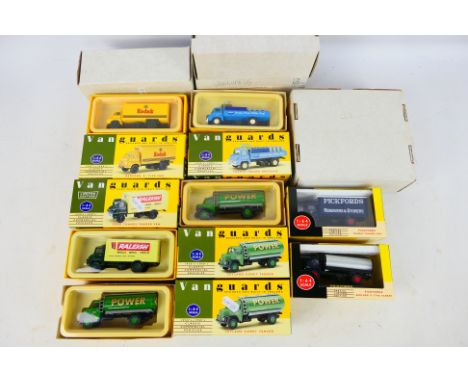Vanguards - Lledo - Seven diecast vehicles form Vanguards to include a limited edition; VA6008 Ford Thames Trader Van "Raleig