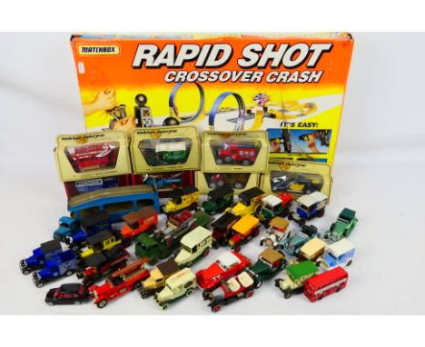 Matchbox - Dinky - A collection of vehicles including Bedford Pullmore car transporter # 582, a Foden lorry # 905, Bugatti T4