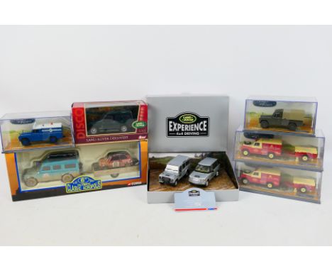 Corgi - Red Box - A collection of Land Rover models in 1:43 scale including an Experience set number 2067 of only 3050 produc