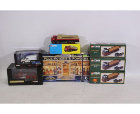 Corgi, Matchbox - 7 x boxed die-cast model vehicles and sets - Lot includes 3 x #31701 'Eddie Stobart' Foden 8 Wheel Rigid Tr