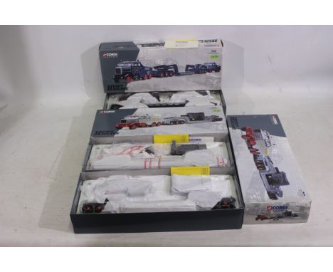Corgi - Heavy Haulage - 3 x boxed 1:50 scale Corgi Heavy Haulage die-cast model trucks - Lot includes a #17701 'Pickfords' 2 