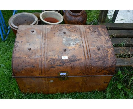 A metal trunk.