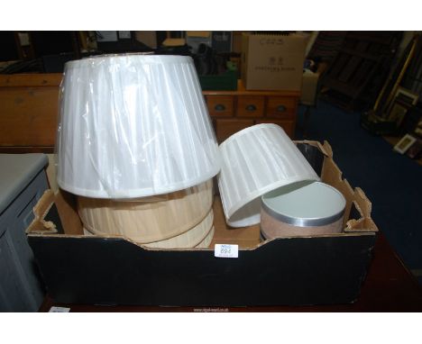 A quantity of new lamp shades.