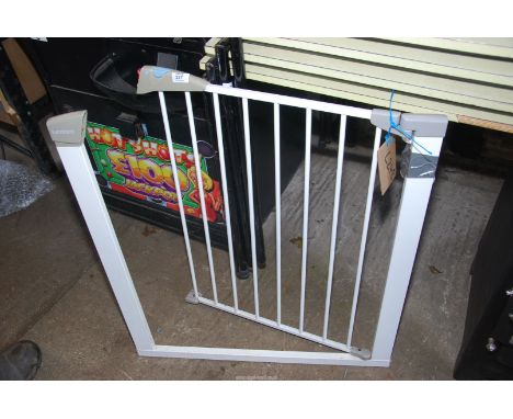 A "Lindam" stair gate.