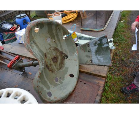 A tractor seat.