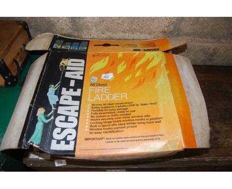 An All Steel Escape-Aid fire ladder.