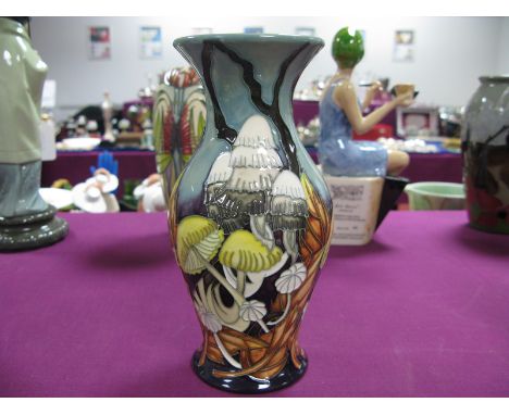 A Moorcroft Pottery "Lionshield" Pattern Vase, designed by Vicky Lovatt, limited edition 24 of 50, 19.5cm high, first quality