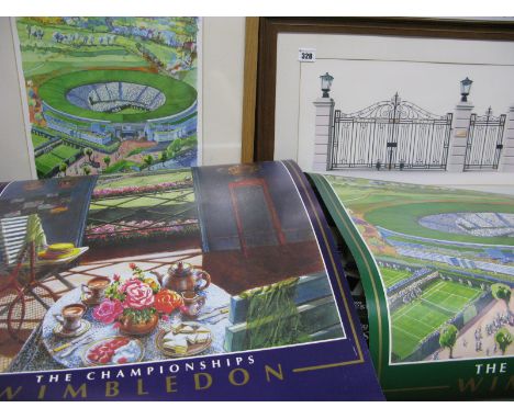 Wimbledon Tennis, Peter Welton, 'The New No. 1 Court , Wimbledon 1997 Limited Edition colour print 87 of 850, approximately 3