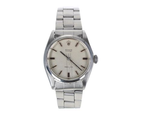 Rolex Oyster Precision stainless steel gentleman's wristwatch, reference no. 6426, serial no. 2290xxx, circa 1970, silvered d
