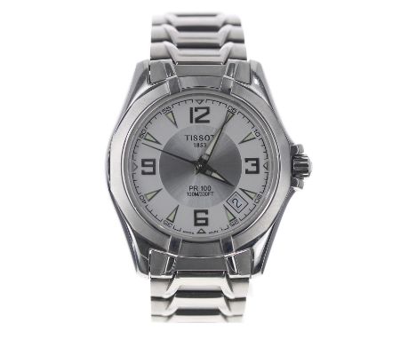 Tissot PR 100 stainless steel gentleman's wristwatch, reference no. P660/760, serial no. TKQ-BB-28xxx, silvered dial, Tissot 