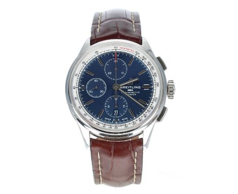 Breitling Premier Chronometer Chronograph automatic stainless steel gentleman's wristwatch, reference no. A13315, serial no. 