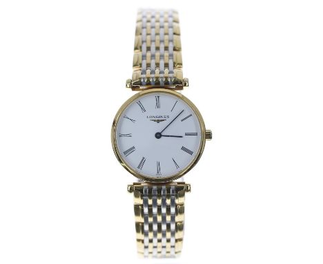 Longines La Grande Classique bi-colour lady's wristwatch, reference no L4 209 2, serial no. 33272xxx, white dial, Longines br