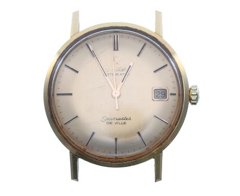 Omega Seamaster De Ville 18ct automatic gentleman's wristwatch, champagne dial with applied baton markers, minute markers, da