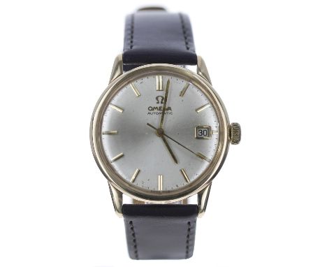 Omega 9ct automatic gentleman's wristwatch, London 1966, case no. 161/25xxx, serial no. 24320xxx,  silvered dial with gilt ap