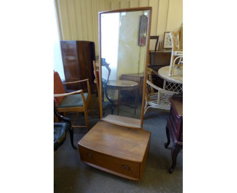 An Ercol elm cheval mirror 