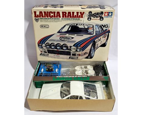 Tamiya Lancia Rally Off Road Racer&nbsp;1:10 scale Radio Control Model Kit, boxed.&nbsp; Although untested &amp; unchecked fo