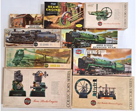 Airfix, a boxed group of OO scale and similar plastic kits comprising of Railway and Engine kits to include Hard to find Batt