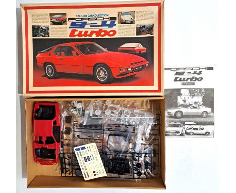 Bandai, a boxed 1:16 scale No.5107 Porsche 924 Turbo plastic kit (1/16 scale collection).&nbsp;Although unchecked for complet