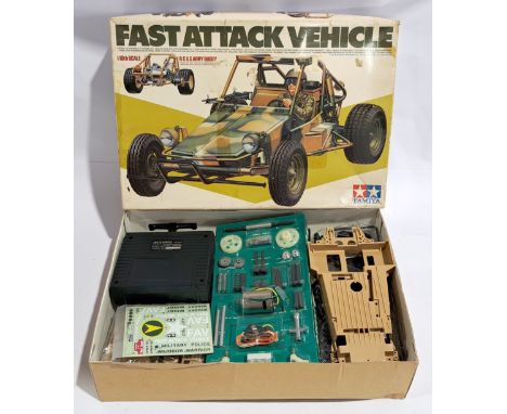 Tamiya Fast Attack Vehicle Army Buggy 1:10&nbsp;scale Radio Control Model Kit, boxed. Although untested &amp; unchecked for c