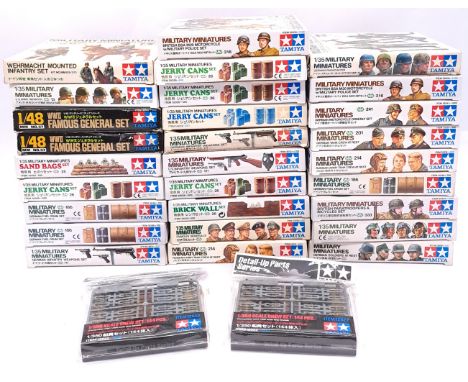 Tamiya a boxed 1:35 scale military figures and accessories group to include 35201 Military Miniatures) German Tank Crew At Re