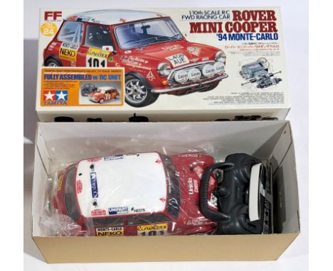 Tamiya Rover Mini Cooper &lsquo;94 Monte-Carlo Racing Car 1:10 scale Radio Control Fully Assembled with R/C Unit, boxed.&nbsp