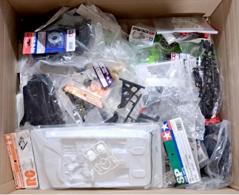 Tamiya &amp; similar, a large quantity of Model Kit Parts &amp; Controllers for 1:10 scale &amp; similar Radio Control Vehicl