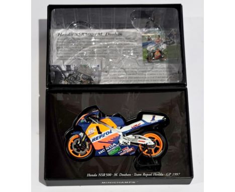 Minichamps Classic Bike Series scale 1:12 Honda NSR500 &ndash; M. Doohan &ndash; GP 1997, boxed. Although unchecked for compl