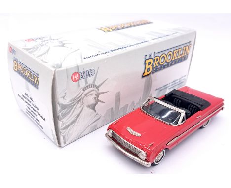 Brooklin Models, a boxed 1:43 scale BRK.112 - 1963 Ford Falcon Futura Sports Convertible Top-Down - finished in "Rangoon Red"