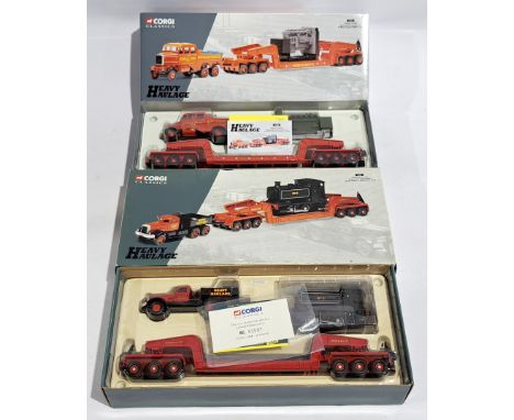 Corgi Heavy Haulage, a boxed pair of 1:50 scale sets comprising of 31007 "Annis &amp; Co Ltd" &amp; 17603 "Siddle Cook". Alth