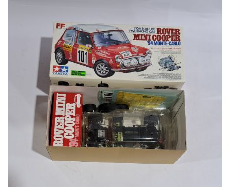 Tamiya Rover Mini Cooper &lsquo;94 Monte-Carlo Racing Car 1:10 scale Radio Control Model Kit, built &amp; boxed.&nbsp; Althou