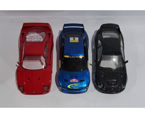 Tamiya Racing Car Body Shells for 1:10 scale Radio Control Cars, an unboxed group. Consisting of&nbsp;Ferrari, Subaru &amp; T