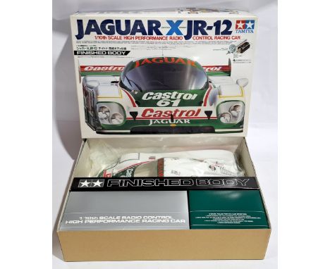 Tamiya Jaguar XJR-12 Racing Car Finished Body 1:10 scale Radio Control Model Kit, boxed.&nbsp; Although untested &amp; unchec