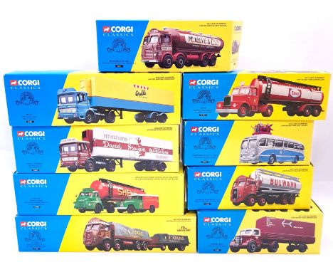 Corgi Classics, a boxed Commercial group to include 31005 Bedford S Type Articulated Cylindrical Tanker And Land Rover Set "S