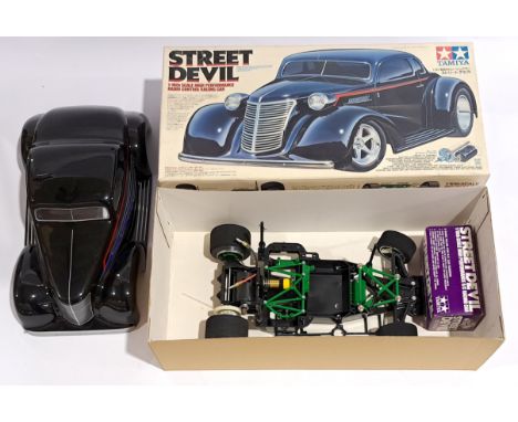 Tamiya Street Devil Racing Car 1:10 scale Radio Control Model Kit, built &amp; boxed.&nbsp; Although untested &amp; unchecked