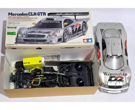 Tamiya Mercedes CLK-GTR Racing Car 1:10 scale Radio Control Model Kit &amp; Controller, built &amp; boxed.&nbsp; Although unt