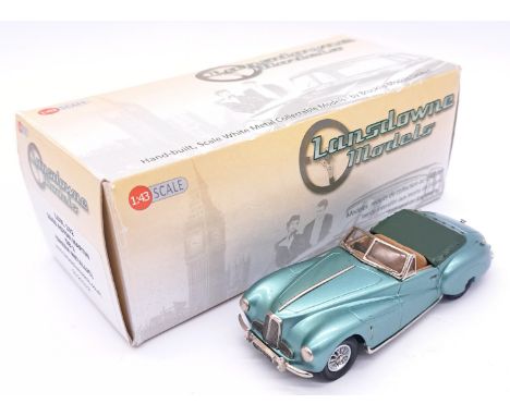 Lansdowne Models (Brooklin) a boxed 1:43 scale LDM102 1948 Aston Martin DB1 with Brown interior and dark Green Tonneau - fini
